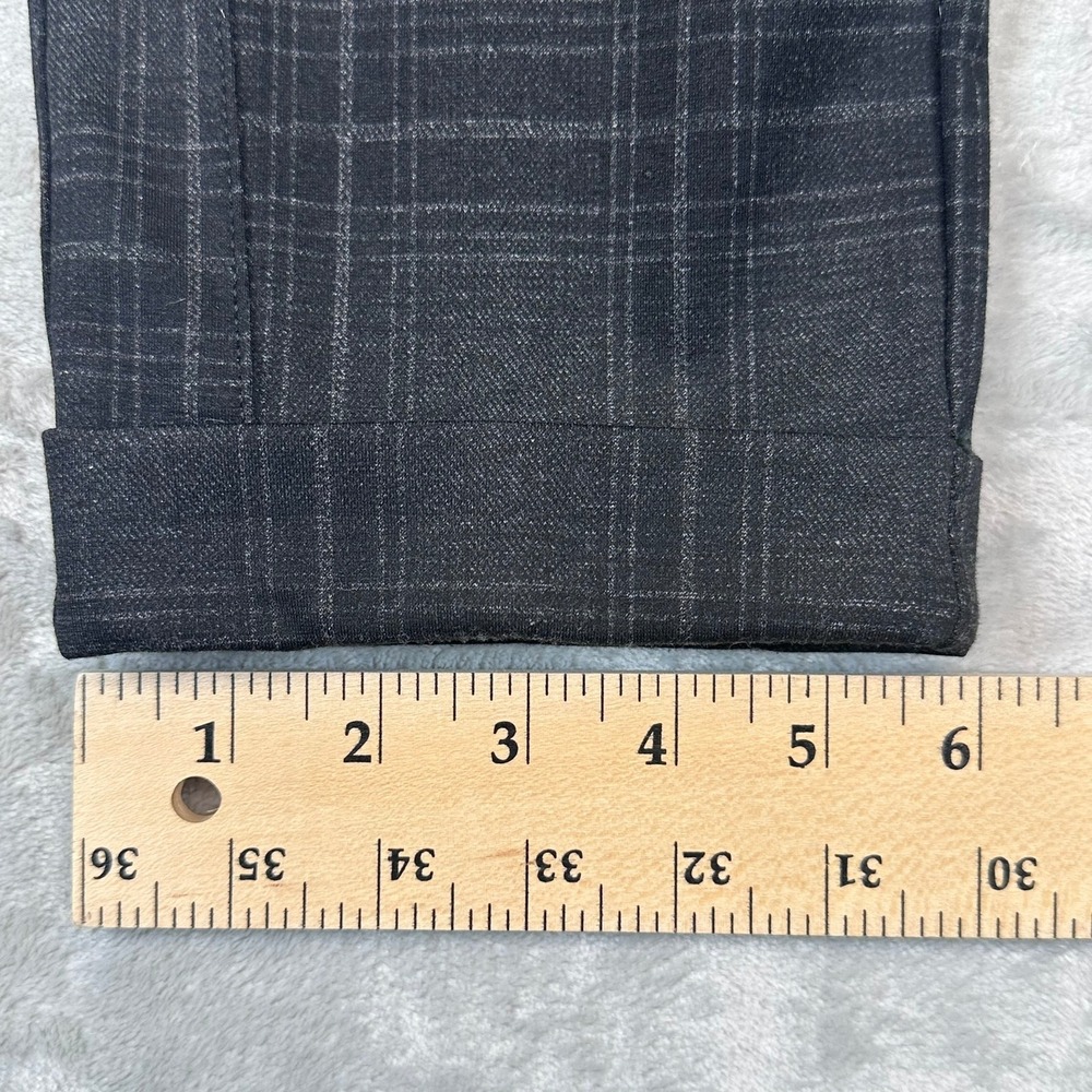 Democracy Womens S High Rise Black Plaid Ankle Pants Drawstring Cuff - Picture 6 of 8